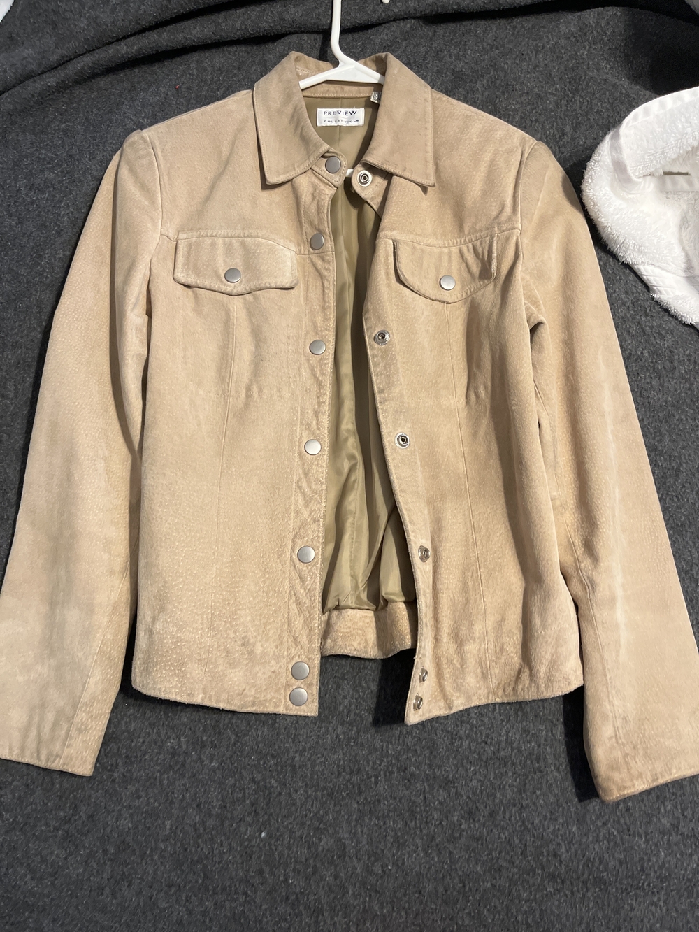 Preview Leather Shirt Jacket Brown XS